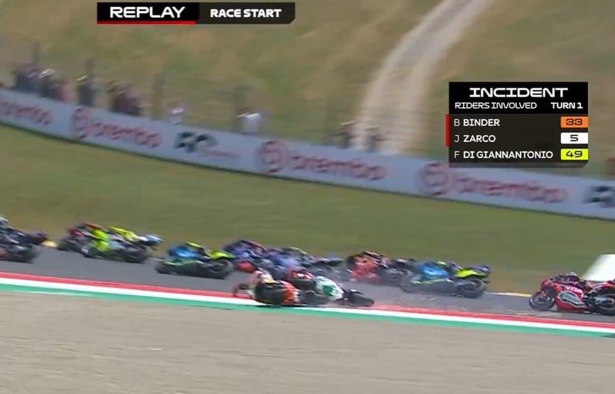 Des nouvelles de Johann Zarco, percuté par Brad Binder au Mugello