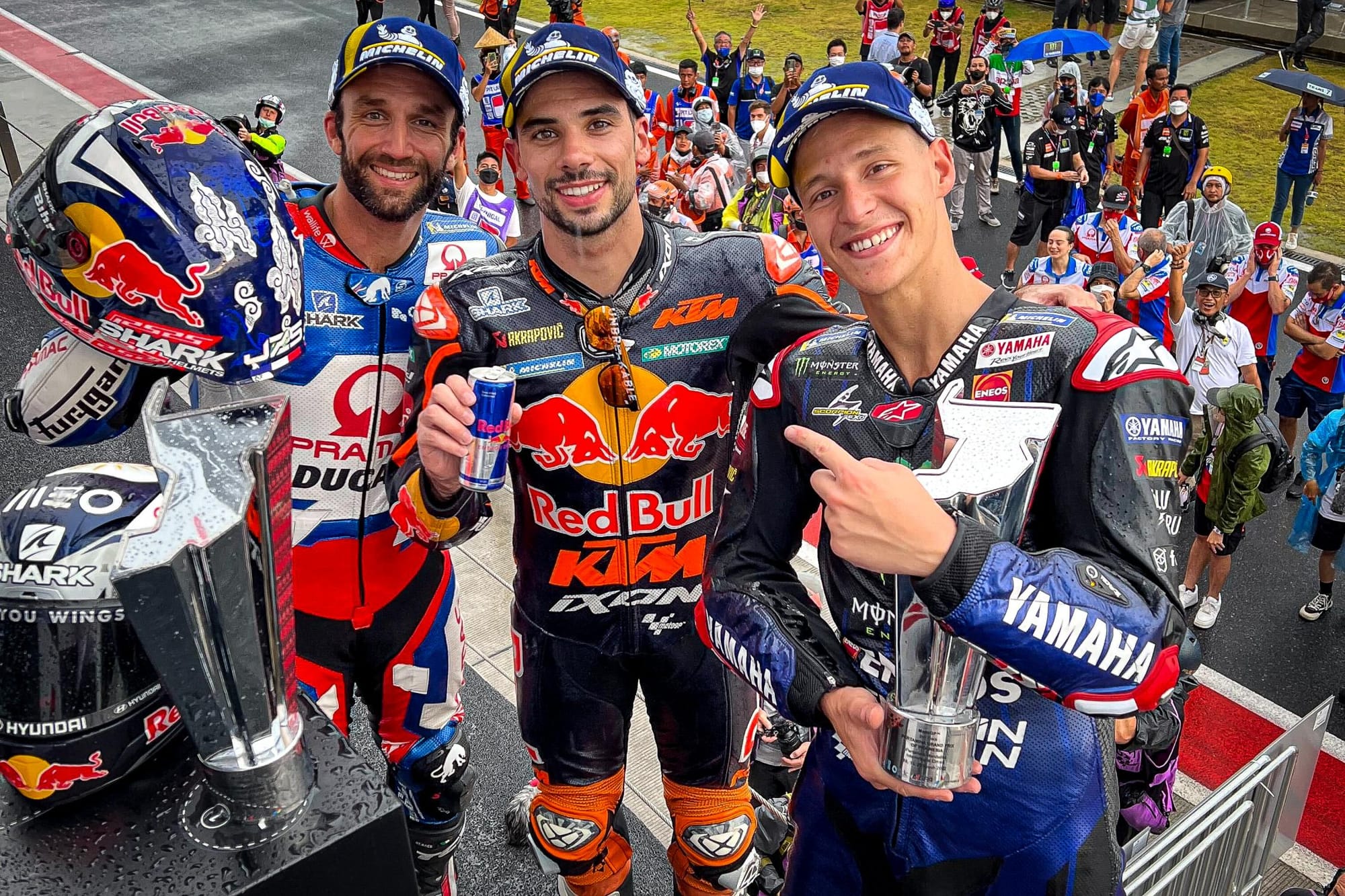 14 pilotes venus de 5 pays : les 60 podiums du MotoGP 2022