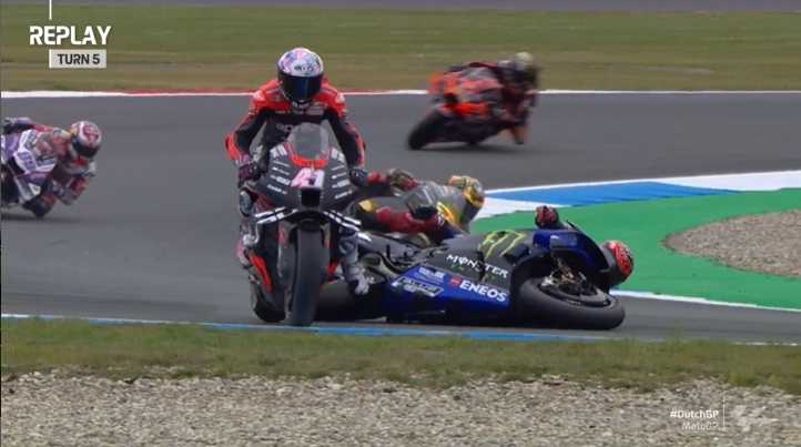 LIVE Assen : Quartararo chute et sort Espargaro