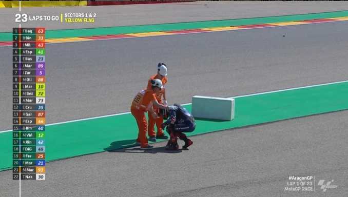 LIVE Aragon : Quartararo percute Marquez, début de course effroyable