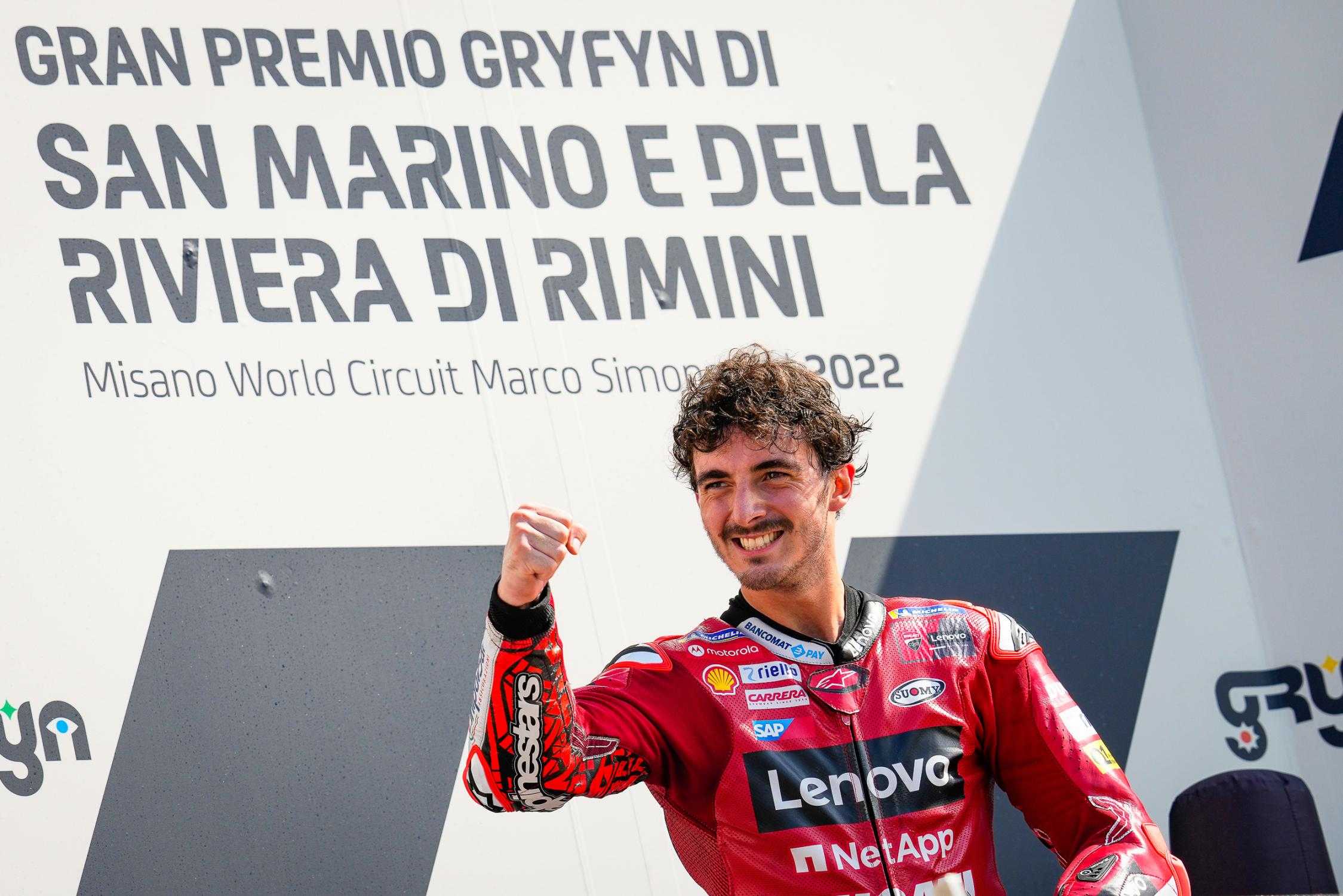 Les cinq chiffres de la forme de Pecco Bagnaia