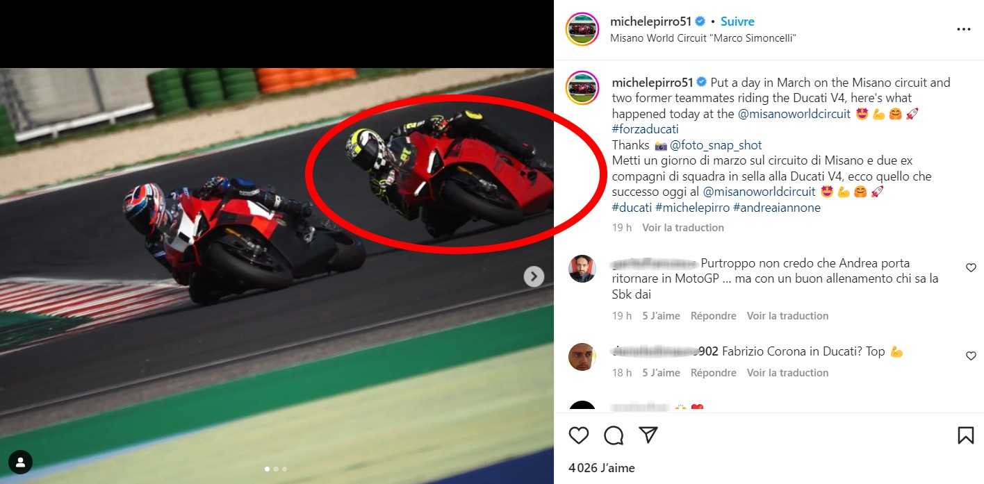 Iannone s'entraîne en Ducati, et si...