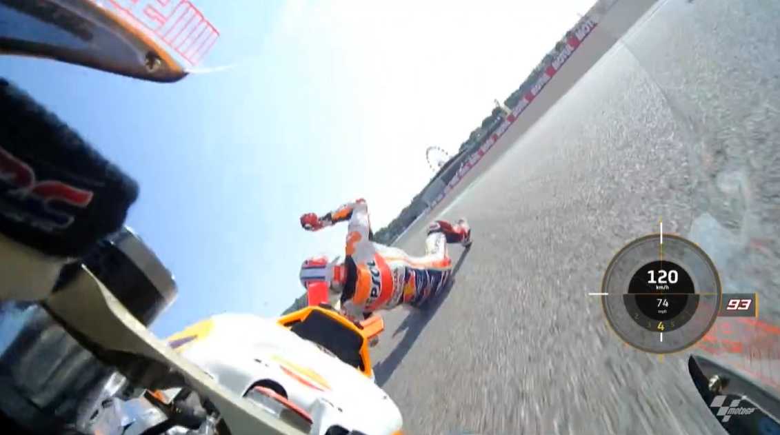 « J'étais derrière Marc, il n'a rien fait de mal » : Nakagami effrayé par l'accident de Marquez