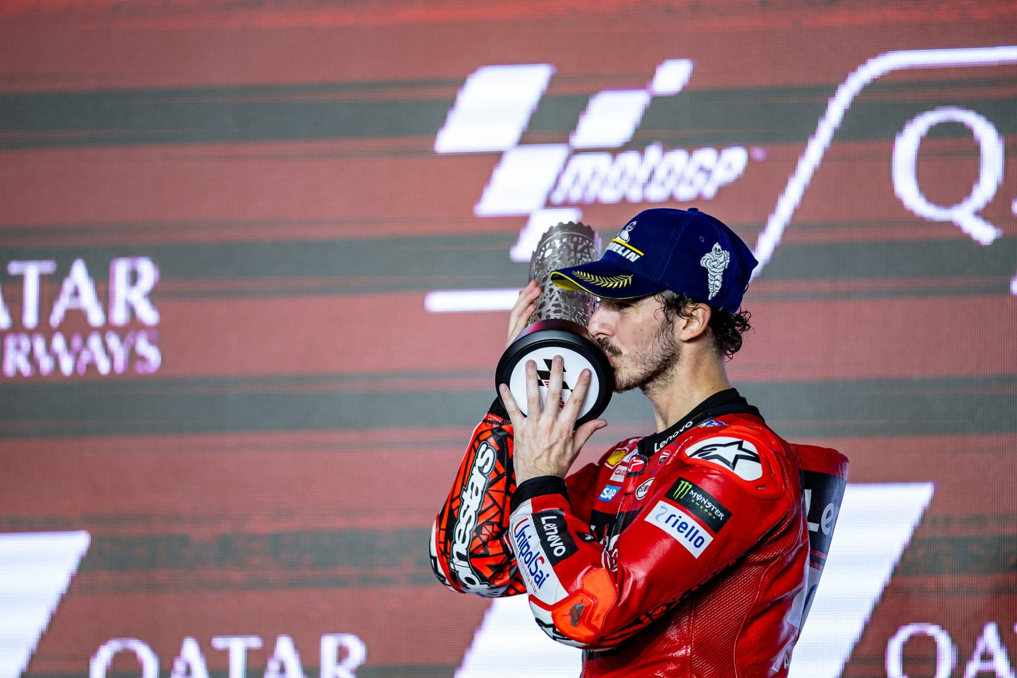 Qatar, Bagnaia (2e) : « 21 points d'avance, pas assez pour être relax »