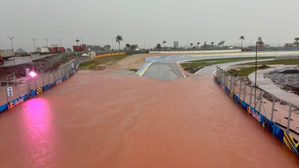 Le circuit de Goiânia sous l'eau avant le GP du Brésil